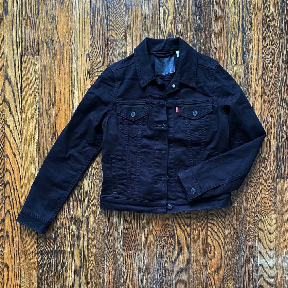 Brand New Without Tags Black Denim Levi's Jacket